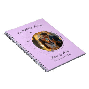 Photo Anemone on Light Lilac Wedding Planner Notebook