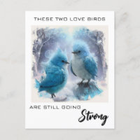 *~* PHOTO Anniversary Fluffy Love Birds AP54