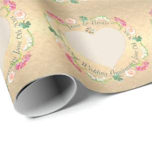 Photo Anniversary Fresia, Lily of the Valley Wrapping Paper