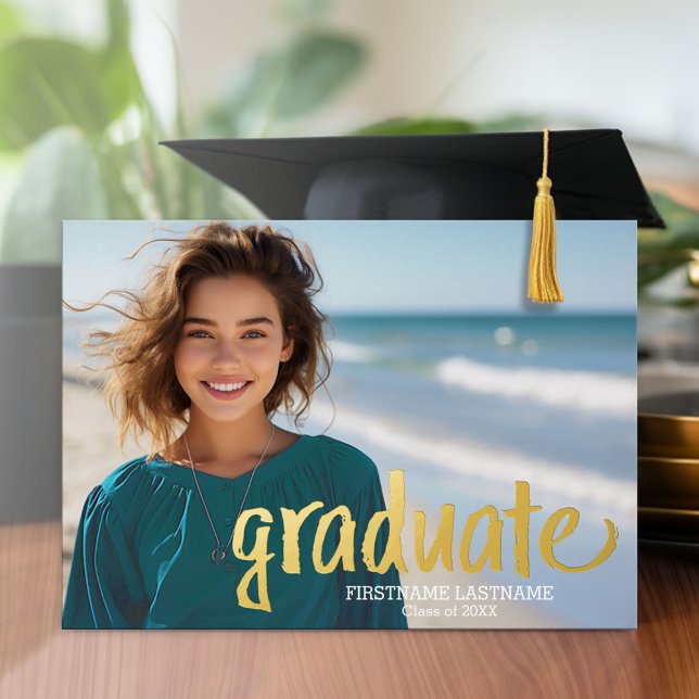 Photo Announcement with Grad Party Invitation (Graduation Party Invitation with Multiple Photos)