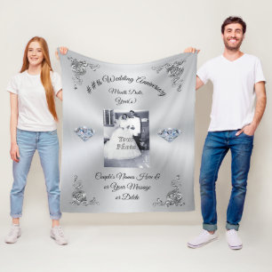 Photo Any YEAR Wedding Anniversary Gift Ideas Fleece Blanket