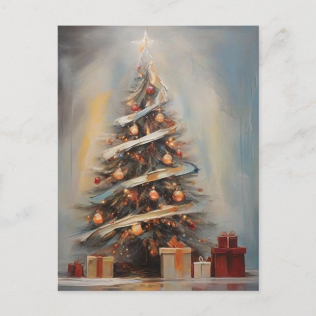 *~* Photo AP44 Vintage Pastel Magical Christmas Holiday Postcard (Front)