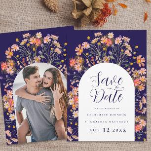Photo Arch Boho Fall Rustic Wildflower Wedding Save The Date