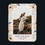 Photo Arch Botanical Floral Save the Date Magnet<br><div class="desc">Create your own wedding save the date with your custom photo framed in an arch shape with botanical floral border.</div>