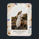 Photo Arch Botanical Floral Save the Date Magnet<br><div class="desc">Create your own wedding save the date with your custom photo framed in an arch shape with botanical floral border.</div>