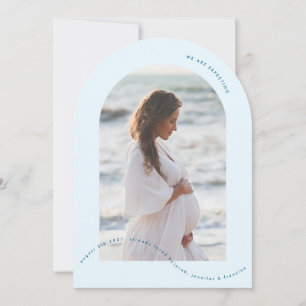 photo arch boy baby blue pregnancy announcement