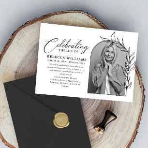 Photo Arch Foliage Celebration of Life Invitation