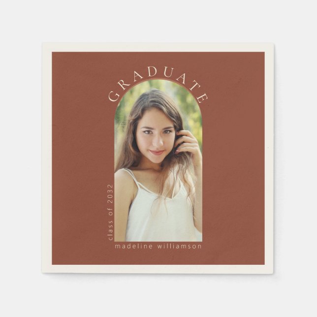 Photo Arch Graduation Party  Napkin (Front)