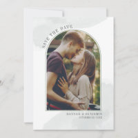 Photo Arch Modern Typography Save the Date