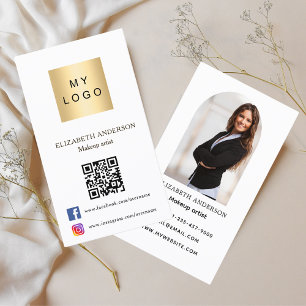 Photo arch Qr code social media brand colour Business Card