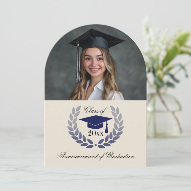 Photo Arch School College Graduation Announcements (Standing Front)