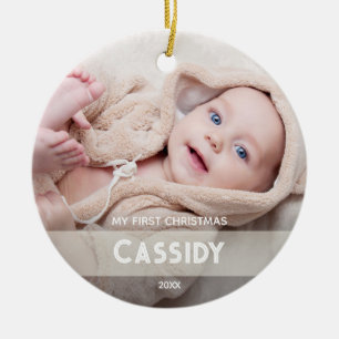 Photo Baby 1st Christmas Ceramic Tree Decoration
