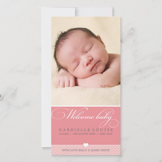 PHOTO BABY ANNOUNCEMENT :: lovely type 1 (Front)