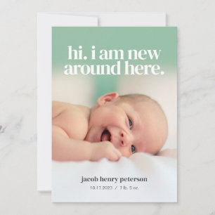 Photo Baby Announcement or Birth Announcement