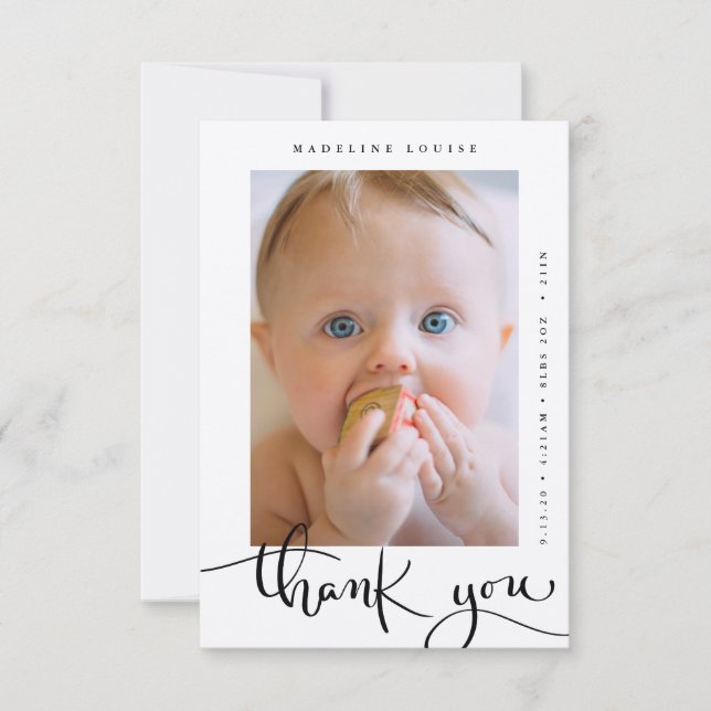 PHOTO BABY ANNOUNCEMENT THANK YOU (Front)