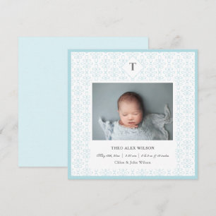 Photo Baby Boy Name Birth Announcement