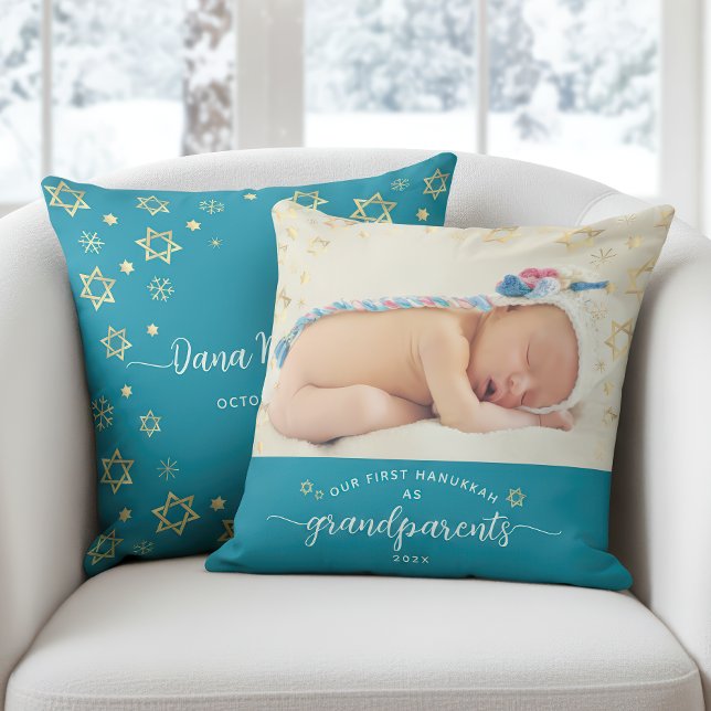 Photo Baby First Hanukkah Grandparents Star David Cushion (Creator Uploaded)