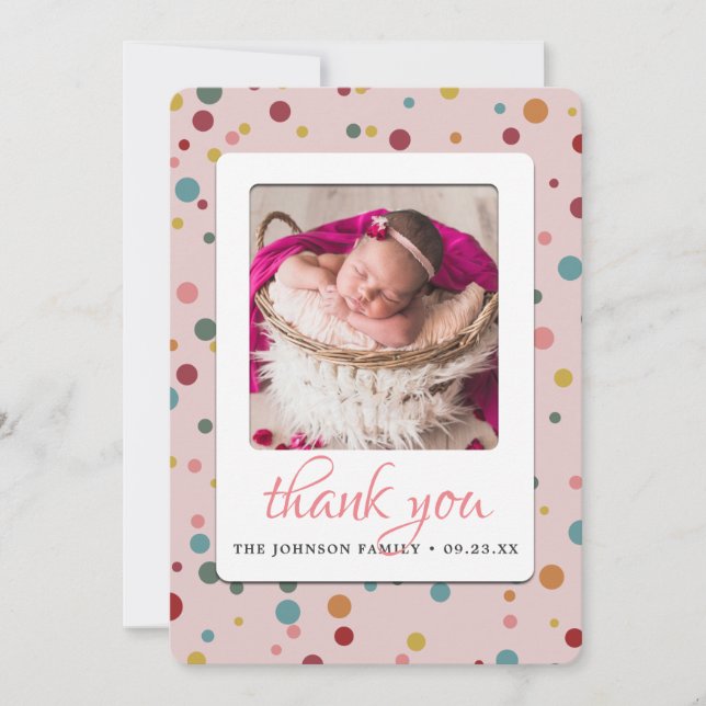 Photo Baby Shower Birth Announcement Thank You (Front)