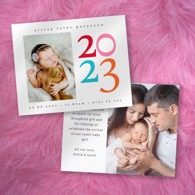 Photo Baby Thank You Birth Announcement (Creator Uploaded)
