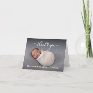 Photo baby thank you, elegant birth announcement