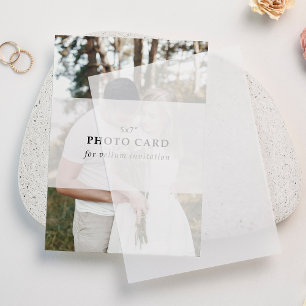Photo Back for Soft Wildflower vellum wedding Invitation