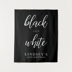 Photo Backdrop, Black and White Party Tapestry