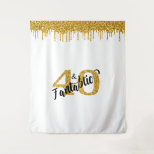 Photo Backdrop Booth 40 and Fantastic Party Gold Tapestry