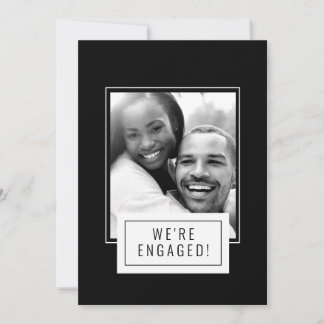 Photo Badge | B/W Photo | Black | Engagement Card