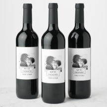 Photo Badge | Engagement Announcement | Wine Label