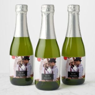 Photo Badge   Engagement   Mini Sparkling Wine Lab Sparkling Wine Label