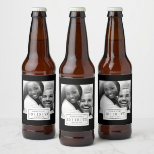 Photo Badge   Save The Date   Beer Label   Black