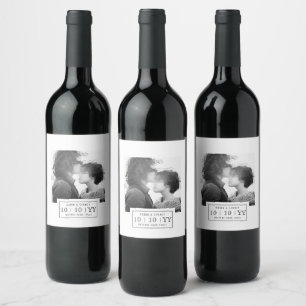 Photo Badge   Save The Date   Wine Label    White