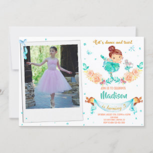 Photo Ballerina birthday invitation Ballet invite