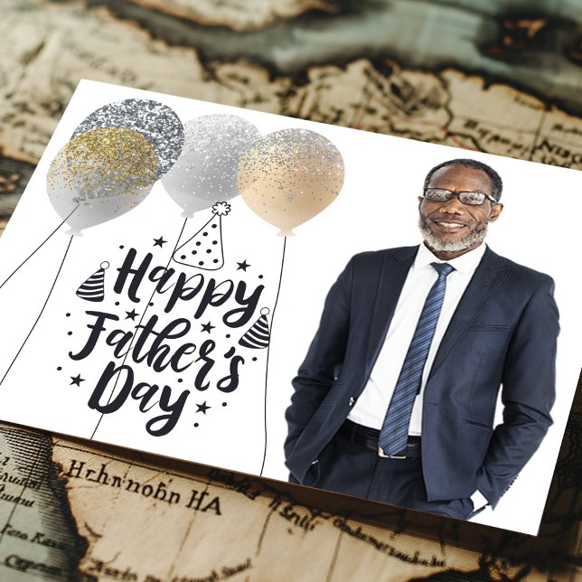 Photo Balloon Father's Day Holiday Card (Creator Uploaded)