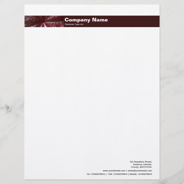 Photo Band v2 - Leaf Custom Letterhead (Front)