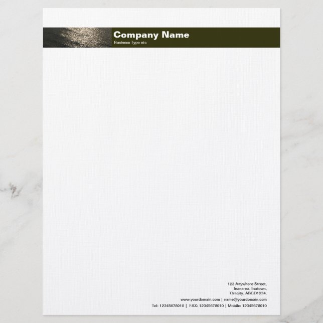 Photo Band v2 - Sun on Water Letterhead Design (Front)