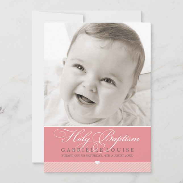 PHOTO BAPTISM INVITATION :: lovely type 1 (Front)