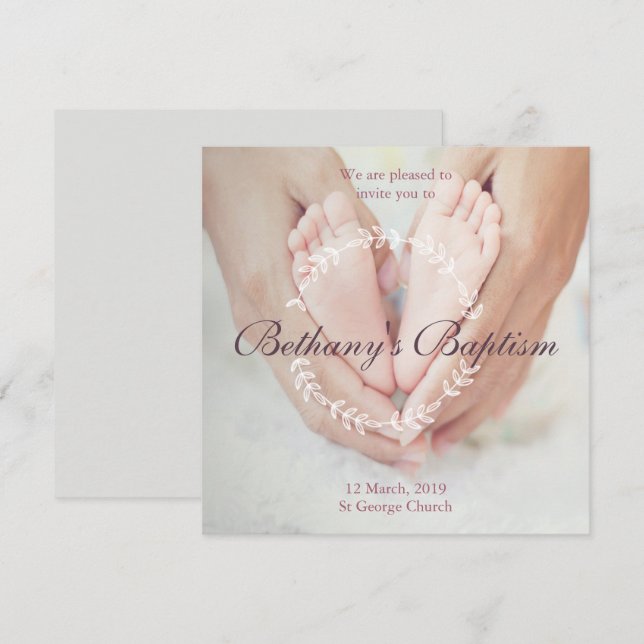Photo Baptism Invite (Front/Back)