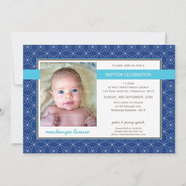 PHOTO BAPTISM INVITE :: glory 8L (Front)