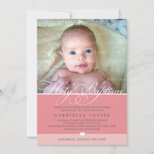 PHOTO BAPTISM INVITE :: lovely type 1