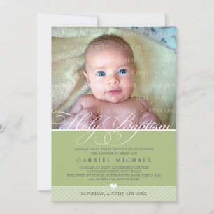 PHOTO BAPTISM INVITE :: lovely type 3