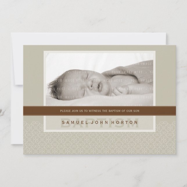 PHOTO BAPTISM INVITE :: sweetly said 1L (Front)