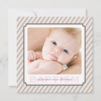 PHOTO BAPTISM INVITES :: candystripes 7SQ