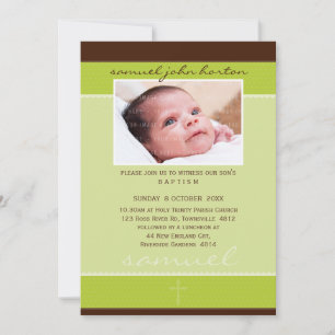 PHOTO BAPTISM INVITES :: softly spotted 4P