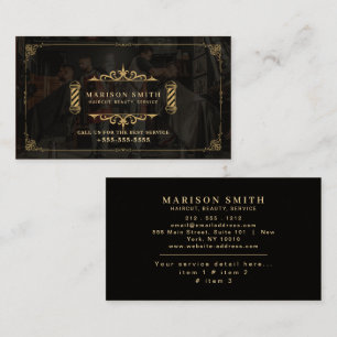 photo Barber Shop Hair  Business Card