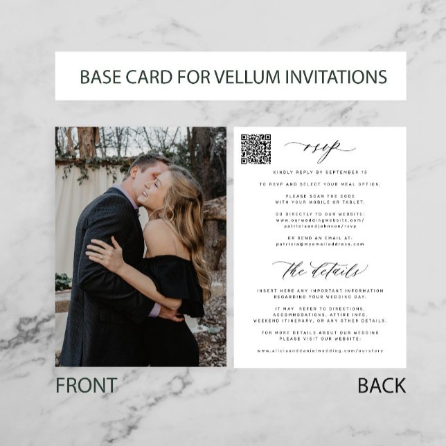 Photo base for vellum all in one QR code wedding Invitation (Creator Uploaded)