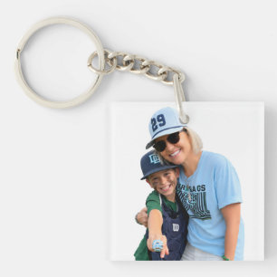 Photo Baseball Grandma Key Ring
