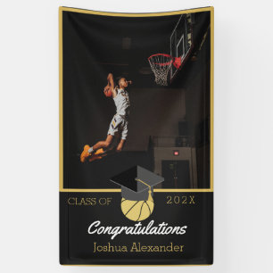 Photo Basketball player congratulation graduate Banner