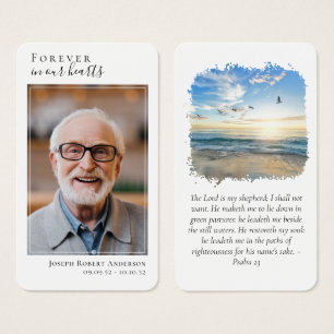 Photo Beach Memorial Prayer Card