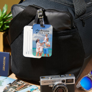Photo Beach Trip Luggage Tag